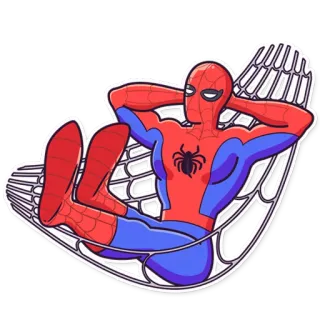 😴 7eb7e9d1 Spider-Man Spider-Man, Marvel, super-héros, dessin animé, bande dessinée, détente telegram sticker