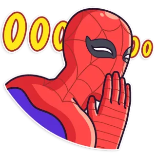 😏 9900b04d Spider-Man OOOooooo super-héros, Marvel, Spider-Man, BD, sticker, émotion telegram sticker