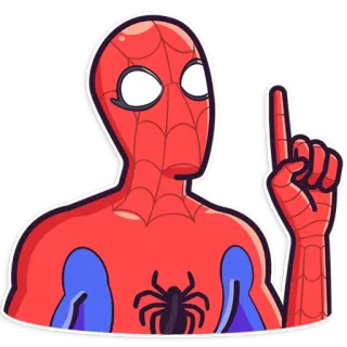 ☝ 99d0f15c Spider-Man spider-man, marvel, super-héros, sticker, montrer du doigt, comics telegram sticker