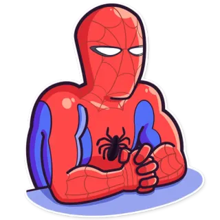 😑 dc708eb1 Spider-Man super-héros, marvel, comics, spiderman, autocollant telegram sticker