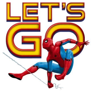 🏃 7b6b5084 Spider-Man LET'S GO Человек-паук, супергерой, Marvel, Вперед, экшн telegram sticker