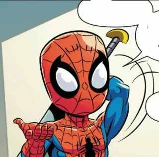 🕸 183cf24e Spider-Man Marvel, Super-héros, Comics, Dessin animé, Araignée telegram sticker