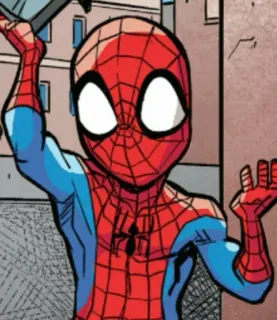 🕸 254d9240 Spider-Man super-héros, comics, marvel, dessin animé, araignée telegram sticker
