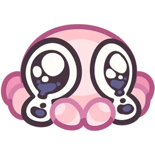 🥺 1f5bc48d sticker, cute, pink, cartoon, eyes, sad telegram sticker