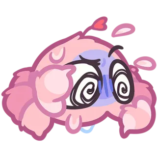 😵💫 71c342b8 cartoon, anxious, kawaii, worried, cute, pink telegram sticker