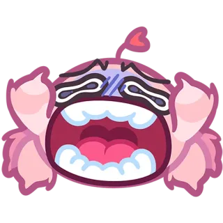 😩 e1e2dbf2 crying, sad, character, cartoon, emotion, expression telegram sticker