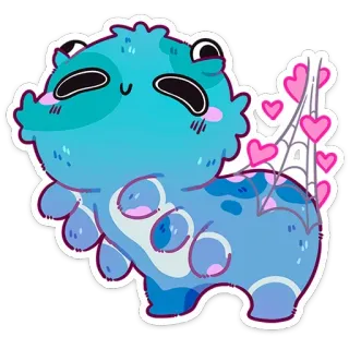 🥰 54d2b67c クモ, かわいい, モンスター, ハート, 漫画, かわいい telegram sticker