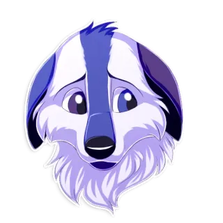 😞 099f994a chien, chiot, dessin animé, animal, mignon telegram sticker