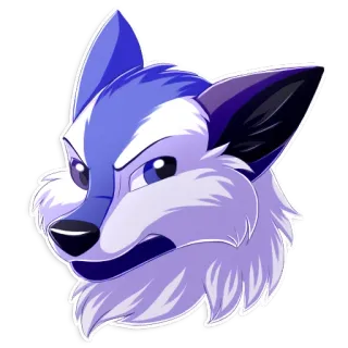 😡 2e473bc0 animal, renard, dessin animé, autocollant, poilu, en colère telegram sticker