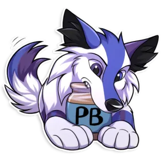 🥜 48ffbe14 PB animal, poilu, chien, beurre de cacahuète telegram sticker