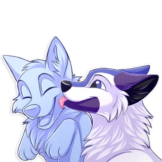 👅 88d48099 loups, animaux, dessins animés, furry telegram sticker