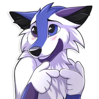 ☺️ 92391e98 Furry, Loup, Anthropomorphe, Dessin animé, Animal, Personnage telegram sticker