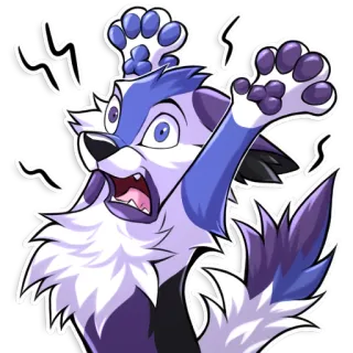 🙀 9ea6cb16 en colère, dessin animé, animal, furet, poilu telegram sticker