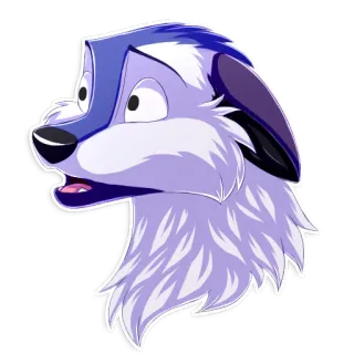 😯 a8959b10 chien, animal, dessin animé, animal de compagnie, animal domestique telegram sticker