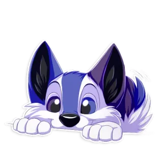 👀 e451ec78 chien, chiot, mignon, animal, autocollant, dessin animé, poilu telegram sticker