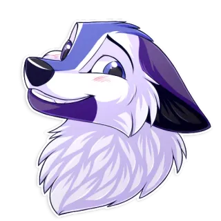 😊 f8d6514f Furry, Animal, Chien, Dessin animé, Mignon, Anthropomorphe telegram sticker