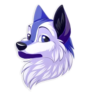 😑 fdec1842 loup, furry, anthro, animal, autocollant, mammifère telegram sticker