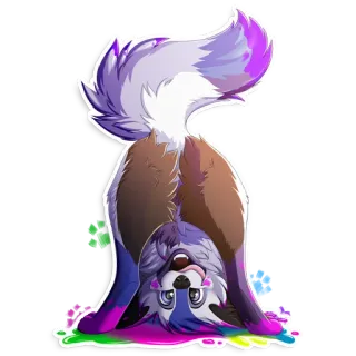 🤪 ffcca441 chien, dessin animé, poilu, animal, joueur, coloré telegram sticker