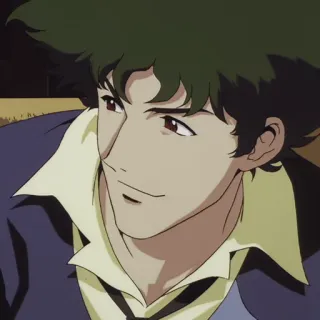 🚬 0a08ae59 Spike Spiegel Cowboy Bebop spike spiegel, cowboy bebop, anime, personaggio, figo, retro whatsapp sticker