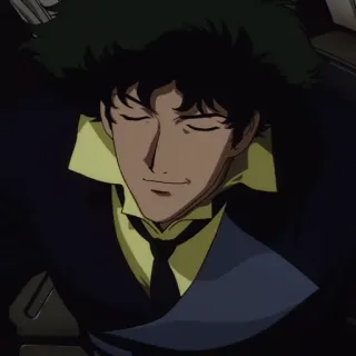 🚬 f0dfecba Spike Spiegel Cowboy Bebop Spike Spiegel, Cowboy Bebop, Personaggio anime, Animazione, Western spaziale, Anime sci-fi whatsapp sticker
