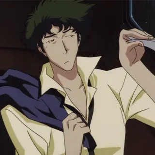 🚬 fa84463b Spike Spiegel Cowboy Bebop Anime, Western spaziale, Cacciatore di taglie, Figo, Tranquillo whatsapp sticker