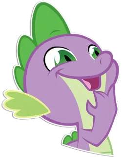 😃 bc302946 Spike My Little Pony Spike, My Little Pony, dessin animé, dragon, amitié, mignon telegram sticker
