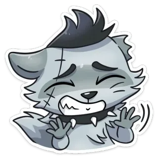 😬 e4fe10bb 너구리, 스티커, 이모, 만화, 동물, 귀여운 telegram sticker