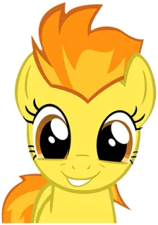 😀 0643a4e9 cartoon, pony, animal, yellow, smiling, equine telegram sticker