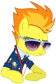 😒 09a8c8f5 cartoon, animal, pony, sunglasses, officer, uniform telegram sticker