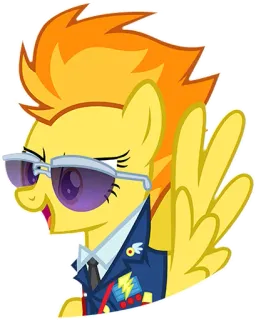 😏 27b24517 Spitfire My Little Pony: Friendship Is Magic Spitfire, My Little Pony, cartoon, pegasus, glasses, suit telegram sticker