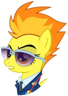 😠 318b90fc My Little Pony, cartoon, glasses, pony, cartoon character telegram sticker