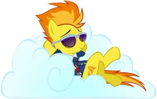 ⛅️ 3f2572d5 Soarin My Little Pony soarin, my little pony, cloud, sunglasses, pony telegram sticker