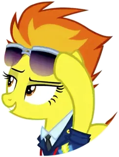 😏 4dcaf60b pony, cartoon, sunglasses, character, My Little Pony telegram sticker