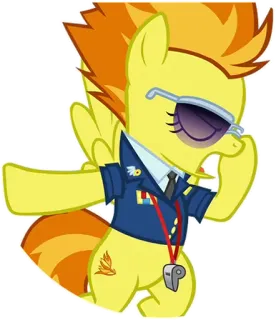 😎 68ea42b5 Spitfire My Little Pony pony, pegasus, Spitfire, My Little Pony, cartoon, character, sunglasses telegram sticker