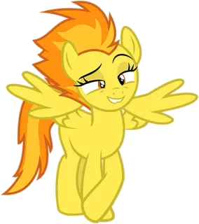 😏 7616c6bb pony, cartoon, animal, yellow, wings, friendship, animated, smiling telegram sticker