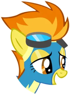 😃 7ad0e64f cartoon, pony, sticker, equestrian, animal, blue, yellow telegram sticker