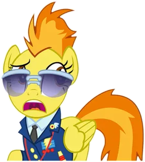 😐 a71c4a8a Spitfire My Little Pony Spitfire, My Little Pony, pony, pegasus, sunglasses, cartoon telegram sticker