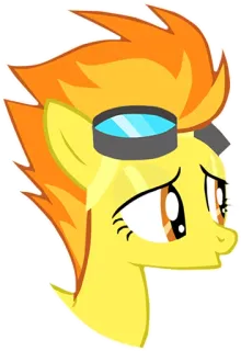 😯 aaa92caa Soarin My Little Pony My Little Pony, Soarin, cartoon, character, pegasus, goggles telegram sticker