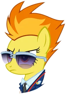 😠 bb0c0ecc Spitfire My Little Pony pony, glasses, cartoon, character, spitfire, my little pony telegram sticker