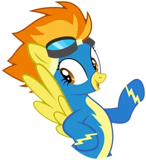 👋 e48c7b1e Spitfire My Little Pony pony, cartoon, flying, Spitfire, My Little Pony, animation telegram sticker