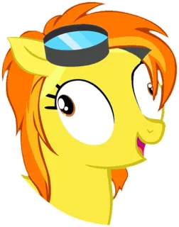 😶 ec2618fc cartoon, pony, glasses, animal, animated telegram sticker