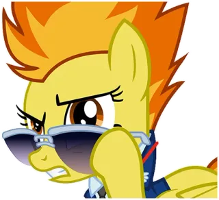 🙄 f9762020 Spitfire My Little Pony pony, sunglasses, cartoon, character, spitfire, mlp telegram sticker
