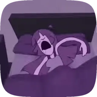 😪 2384ac1e นอน, หาว, เตียง, เหนื่อย, การ์ตูน telegram sticker