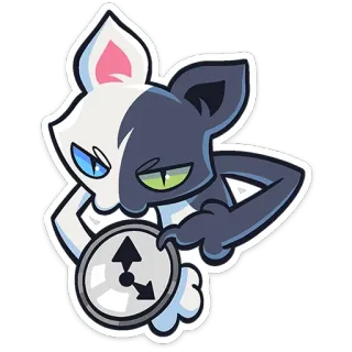 ⭐ 9756358a chat, dessin animé, autocollant, animal, horloge telegram sticker