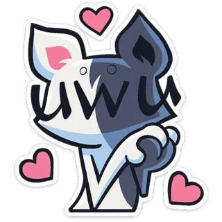 🥰 15151cbc uwu Katze, uwu, Herzen, Kawaii, süß, Emoticon, Tier telegram sticker