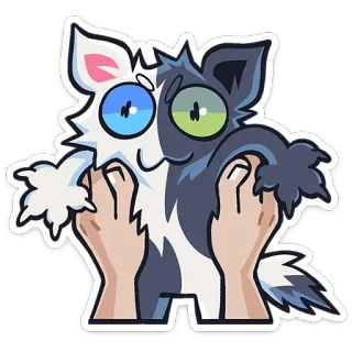 🤗 7ddbdd0d sticker, tier, süß, cartoon, haustier, fell, katze telegram sticker