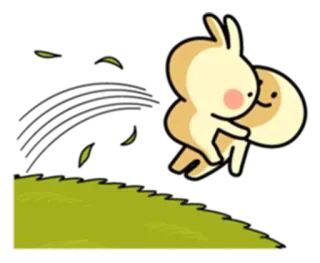 🤗 0b85a8d9 Hoạt hình, Thỏ, Ôm, Vui vẻ, Dễ thương telegram sticker