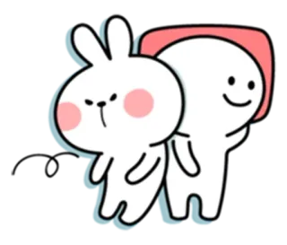 😑 42696665 Hoạt hình, Thỏ, Nhân vật, Dễ thương, Minh họa telegram sticker