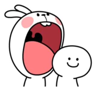 😚 d7114732 thỏ, hoạt hình, dễ thương, nhân vật, hoạt họa, kawaii telegram sticker