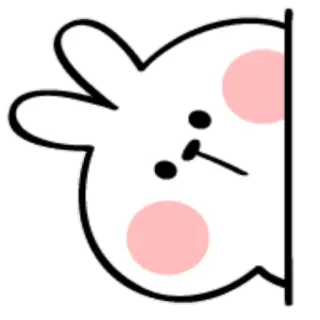 🙃 bcfbdc87 coniglio, carino, sbirciare, animale, adesivo telegram sticker